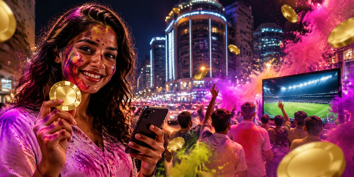 View of MG Road, Bangalore during Holi festival with vibrant colors