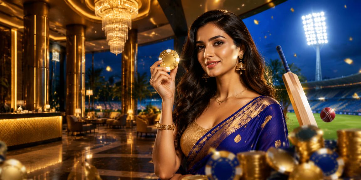 Exciting cricket betting in Delhi with vibrant blue and gold colors
